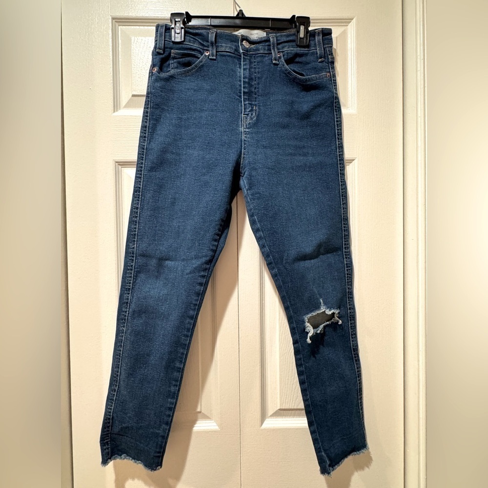 Levi’s heritage, high-rise, skinny, stretchy Distressed Jeans. Size 8/29. GUC
